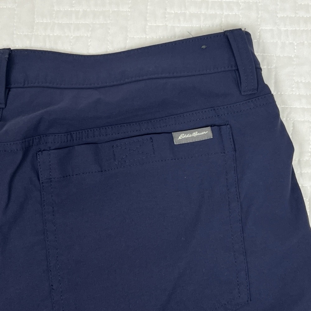 Eddie Bauer Fleece Lined 2 Way Stretch Tech Pants Water Repel Blue Mens 34 x 30 - Picture 5 of 8